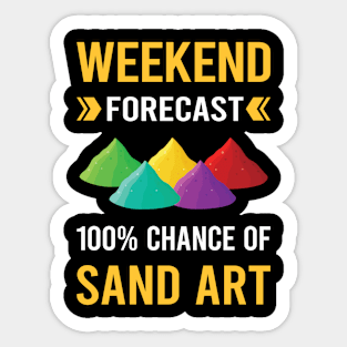 Weekend Forecast Sand Art Sticker